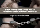3ª CIPM cumpre mandado de prisão durante rondas em Morro do Chapéu