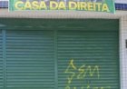 Casa da Direita é alvo de pichação em Irecê