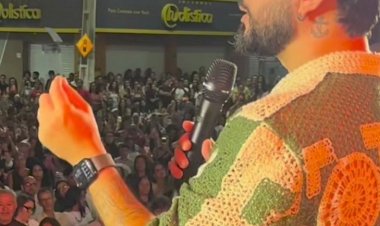 Praça de Irecê recebe grande público em noite literária com presença de Bráulio Bessa