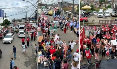 VEXAME! Caminhada de Jerônimo em Pau da Lima atrasa duas horas e é marcada por esvaziamento
