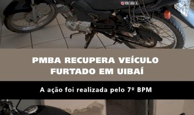 Polícia recupera motocicleta furtada em área de matagal em Uibaí