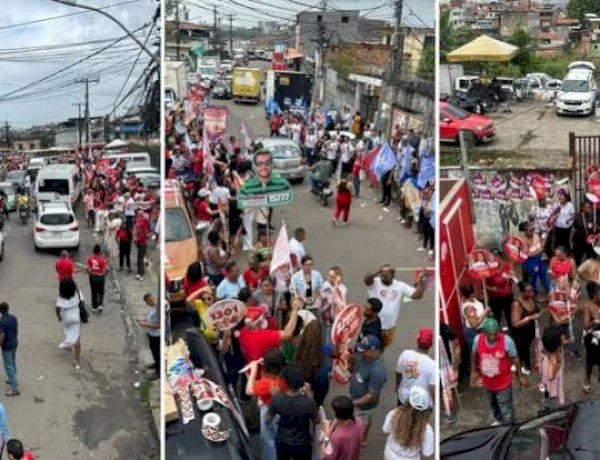 VEXAME! Caminhada de Jerônimo em Pau da Lima atrasa duas horas e é marcada por esvaziamento