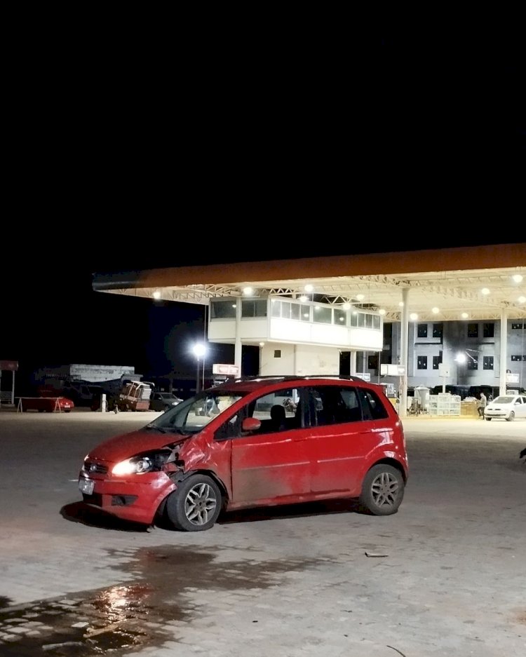 Acidente entre carro e motocicleta deixa homem ferido nas proximidades do Posto São Jorge em Irecê