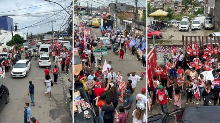 VEXAME! Caminhada de Jerônimo em Pau da Lima atrasa duas horas e é marcada por esvaziamento